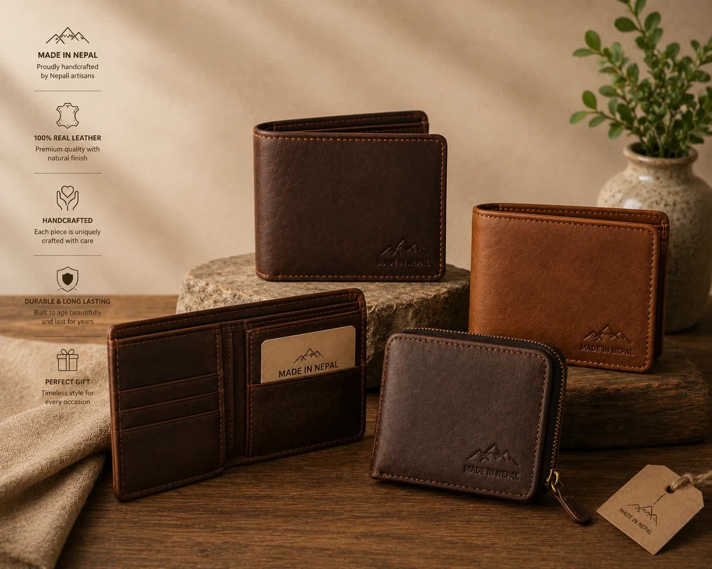 Premium high quality leather Wallets, from Baglung
